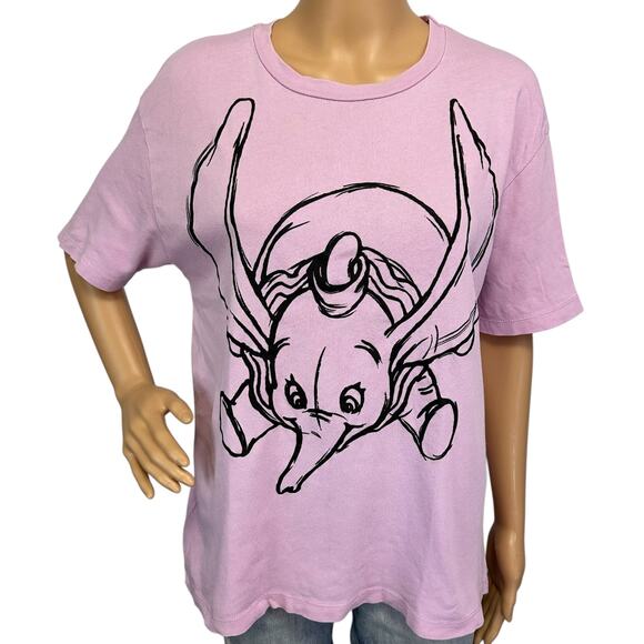 Zara Disney RARE Dumbo Timothy Q. Mouse Cotton T-Shirt Purple Size S - Picture 4 of 15